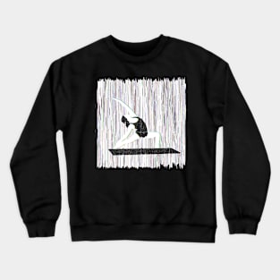 Yoga Woman Glitch Art Crewneck Sweatshirt